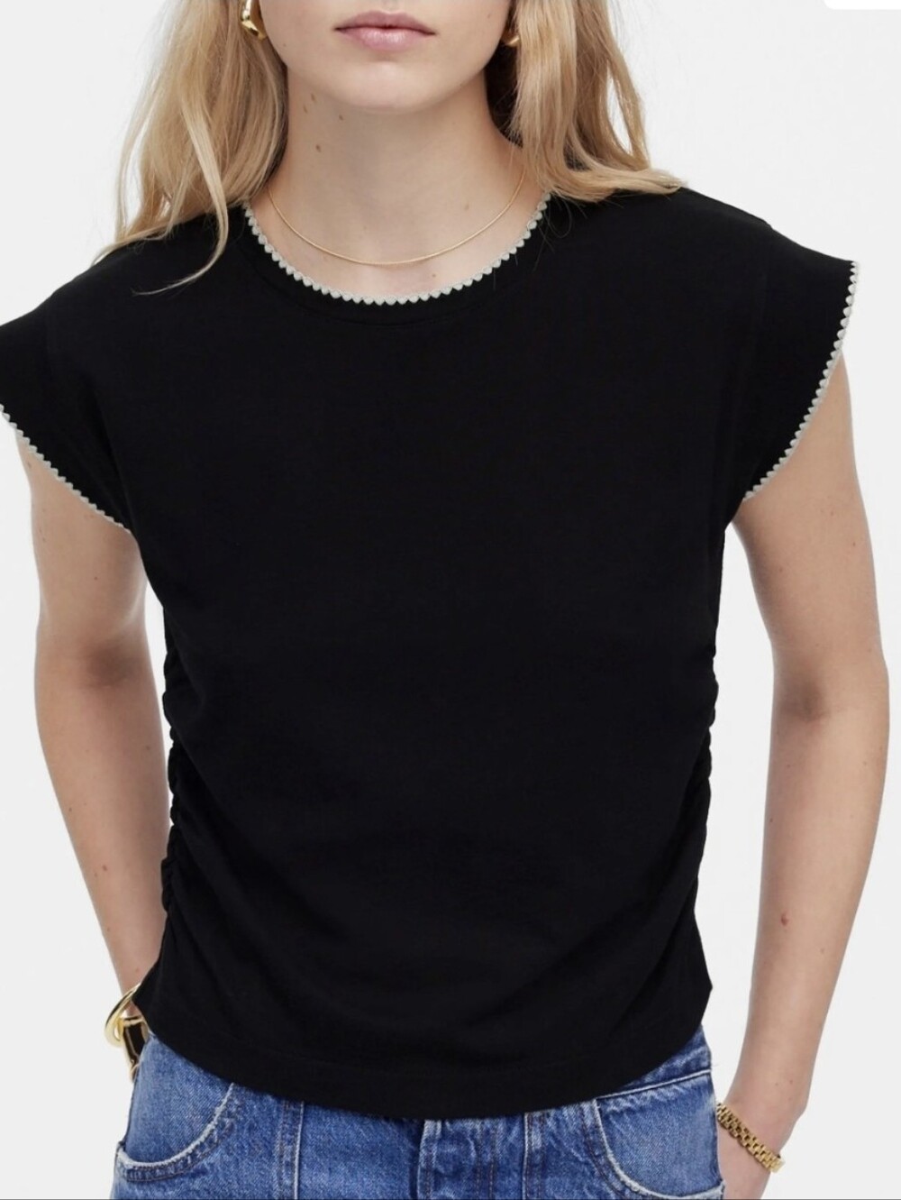 NWT Madewell Sutro Stitched Muscle Tee size XXS